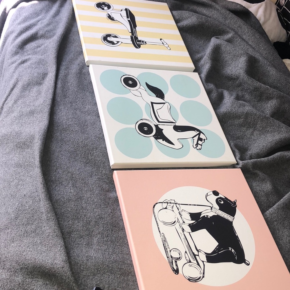 3pc set kids room paintings